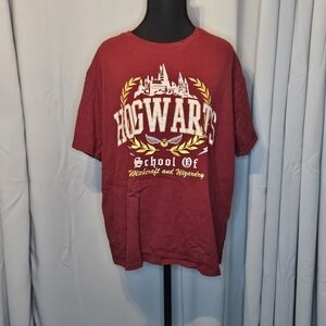 Red Hogwarts Graphic T-Shirt